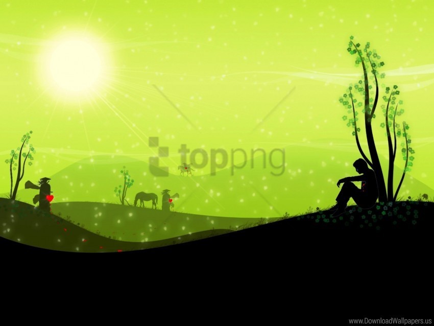 Man Nature Reflection Solitude Tree Wallpaper PNG Images With Clear Alpha Channel