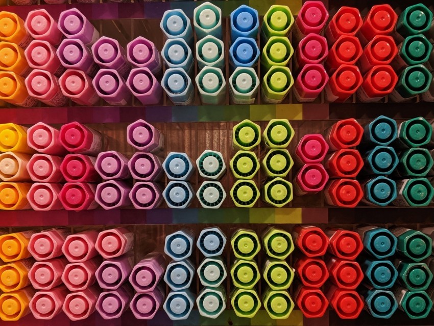 markers colorful caps PNG Image with Transparent Isolated Graphic