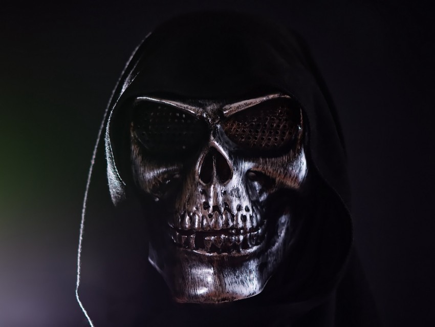 mask skull hood dark Isolated Artwork in Transparent PNG