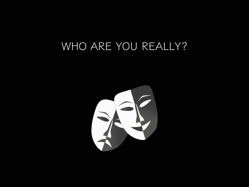 masks essence question inscription High-resolution PNG images with transparency wide set