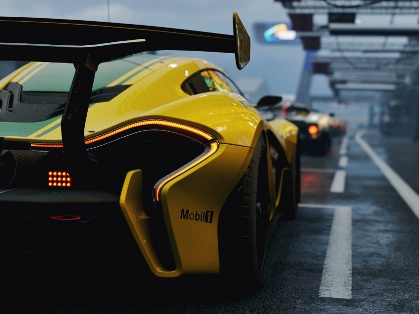 mclaren p1 gtr mclaren p1 mclaren sports car rear view Isolated Icon in HighQuality Transparent PNG