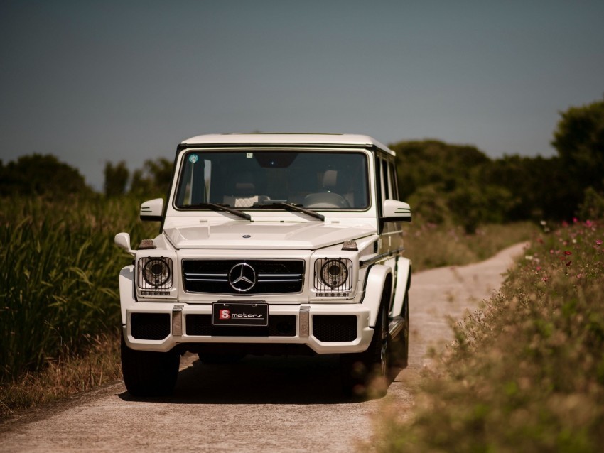 mercedes-benz g63 amg mercedes car suv white front view Free PNG images with alpha channel compilation 4k wallpaper