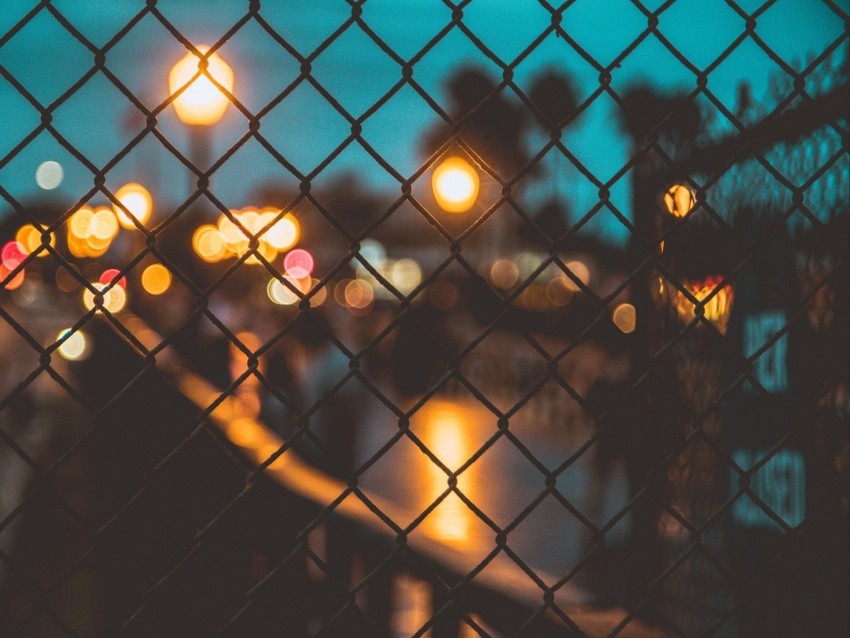 mesh fence blur night glare PNG transparent graphic