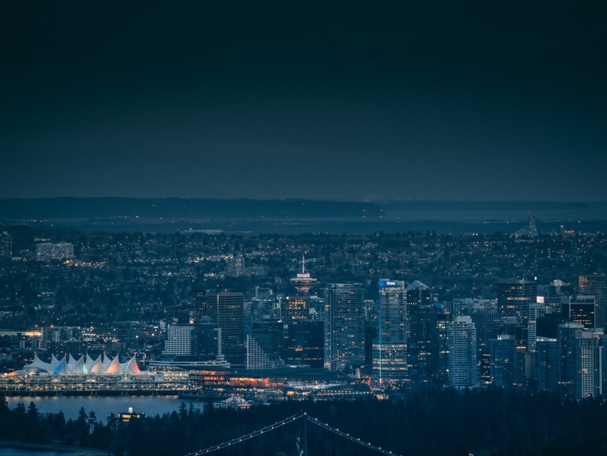 metropolis night cityscape darkness city lights vancouver canada Transparent PNG images extensive gallery