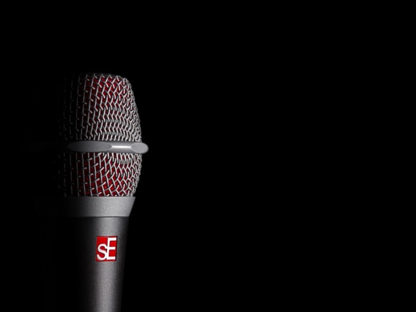 microphone audio minimalism dark PNG Image Isolated with High Clarity