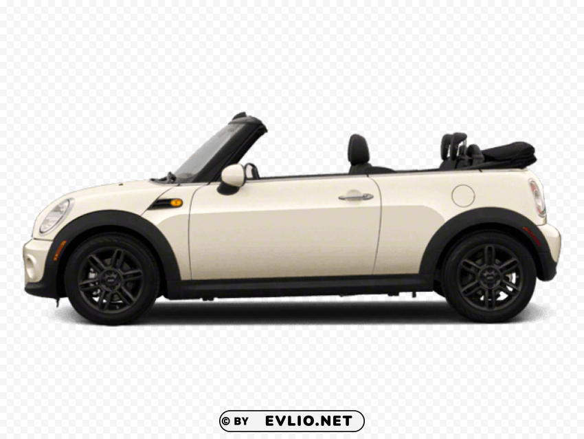 mini white convertible Transparent PNG images for design