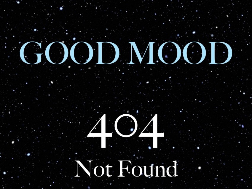 mood 404 error phrase inscription starry sky Isolated Item on Clear Transparent PNG