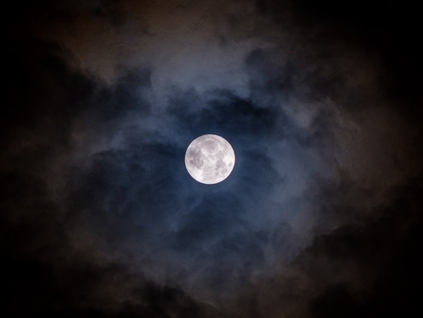 moon clouds night dark moonlight Transparent Background Isolation in PNG Image