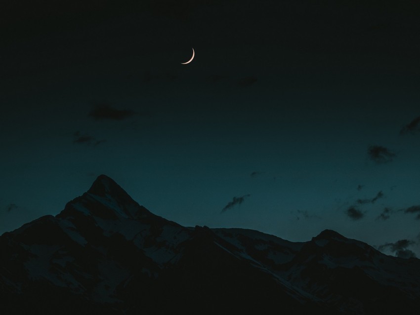 moon mountains night sky PNG file with no watermark 4k wallpaper