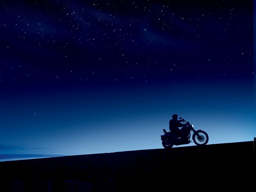 motorcycle bike biker night dark PNG Image Isolated on Transparent Backdrop