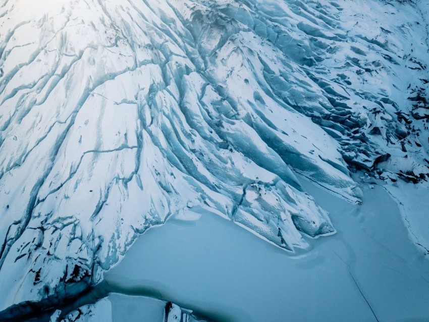 mountain glacier fog ice white snow Isolated Artwork on Transparent PNG