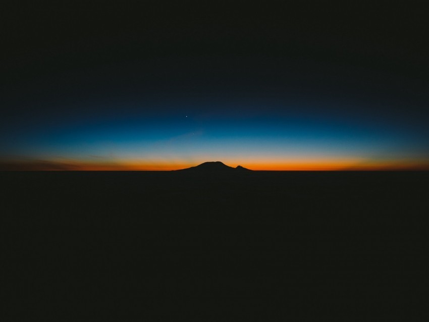 mountain horizon sunset dark night Transparent Background Isolated PNG Figure 4k wallpaper