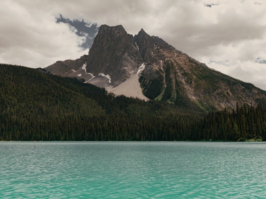 mountain lake landscape clouds trees PNG for t-shirt designs