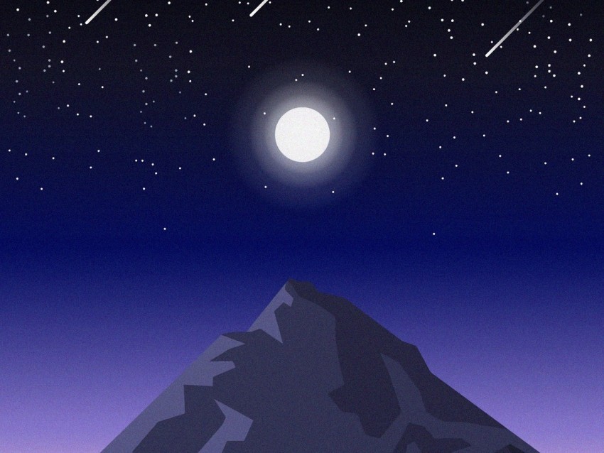 mountain night landscape vector Transparent Background Isolated PNG Art