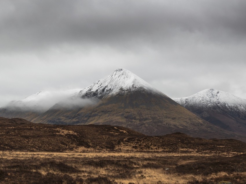 mountain peak fog snowy clouds PNG files with clear background 4k wallpaper