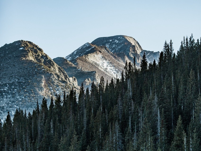 mountain peak trees forest sky PNG free transparent 4k wallpaper