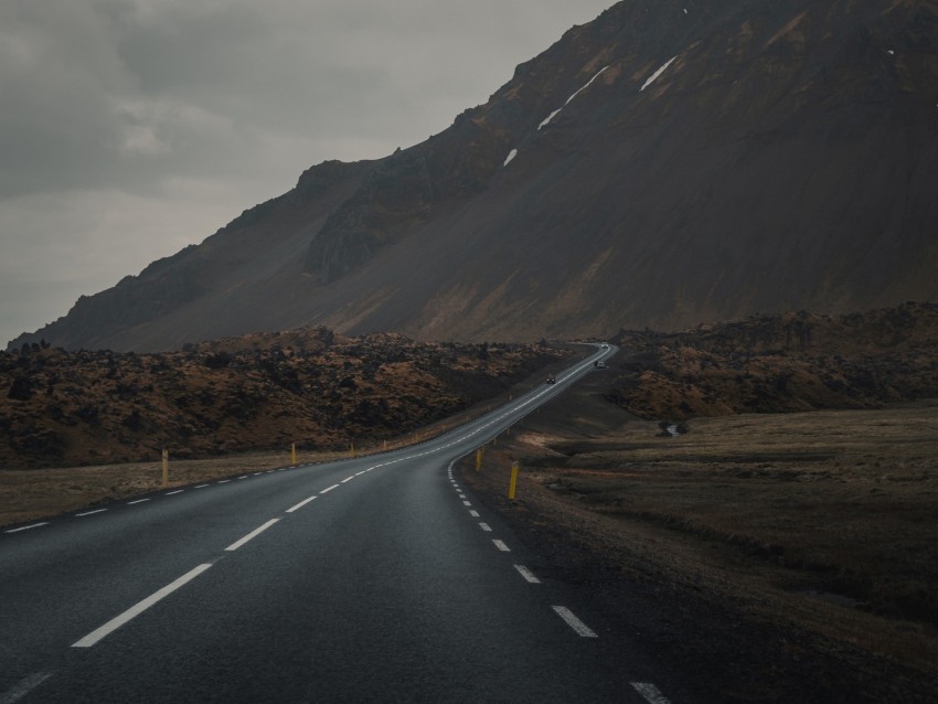 mountain road fog asphalt marking HighQuality Transparent PNG Isolated Art