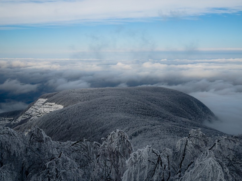 mountain winter clouds frost peak sky PNG for use 4k wallpaper