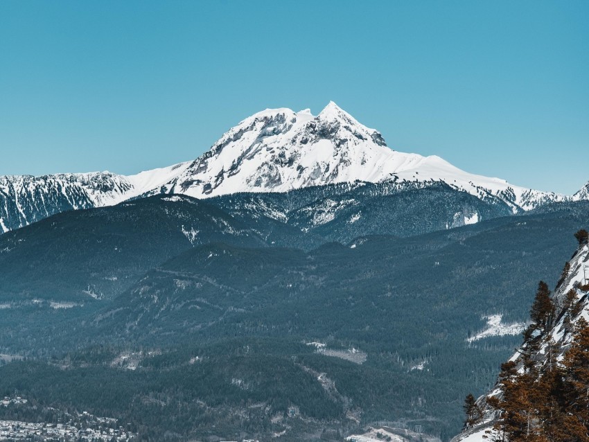 mountains cliff snow snowy peaks Isolated Graphic on Clear Transparent PNG