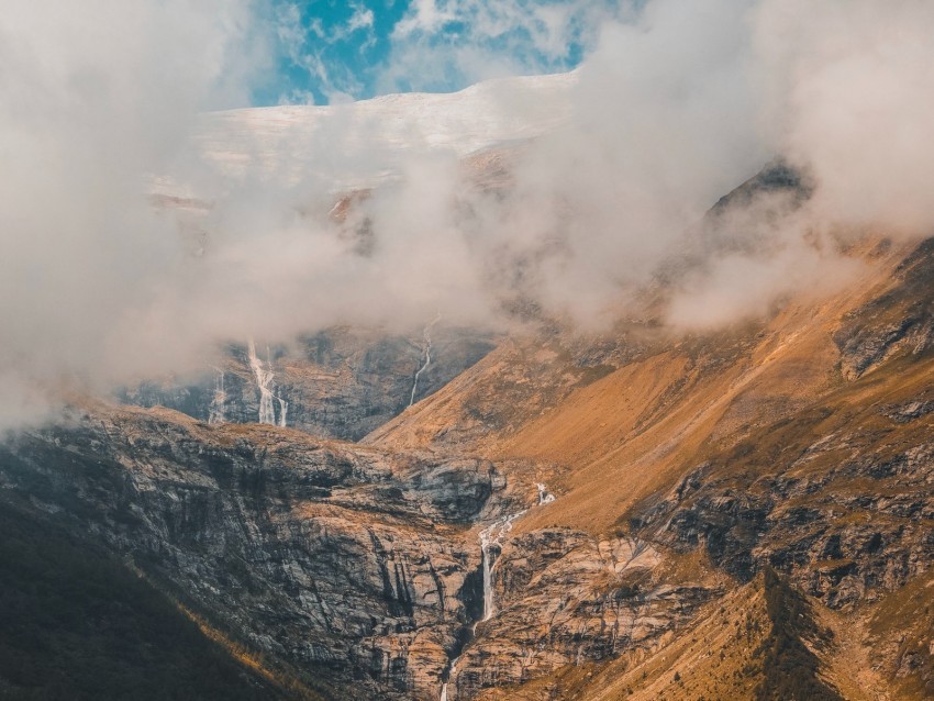 mountains clouds aerial view fog Free PNG images with alpha transparency 4k wallpaper