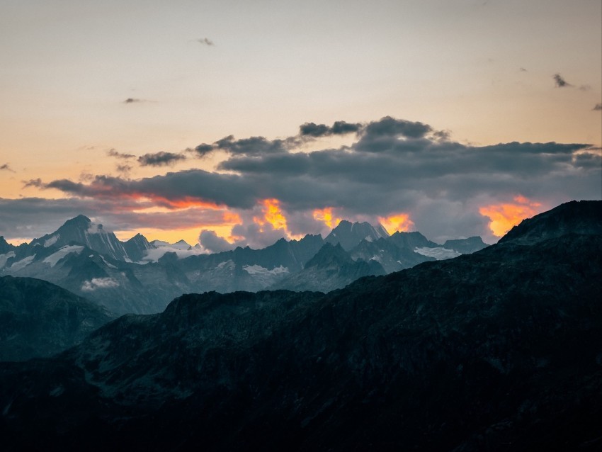 mountains clouds landscape peaks height High-resolution PNG images with transparency 4k wallpaper