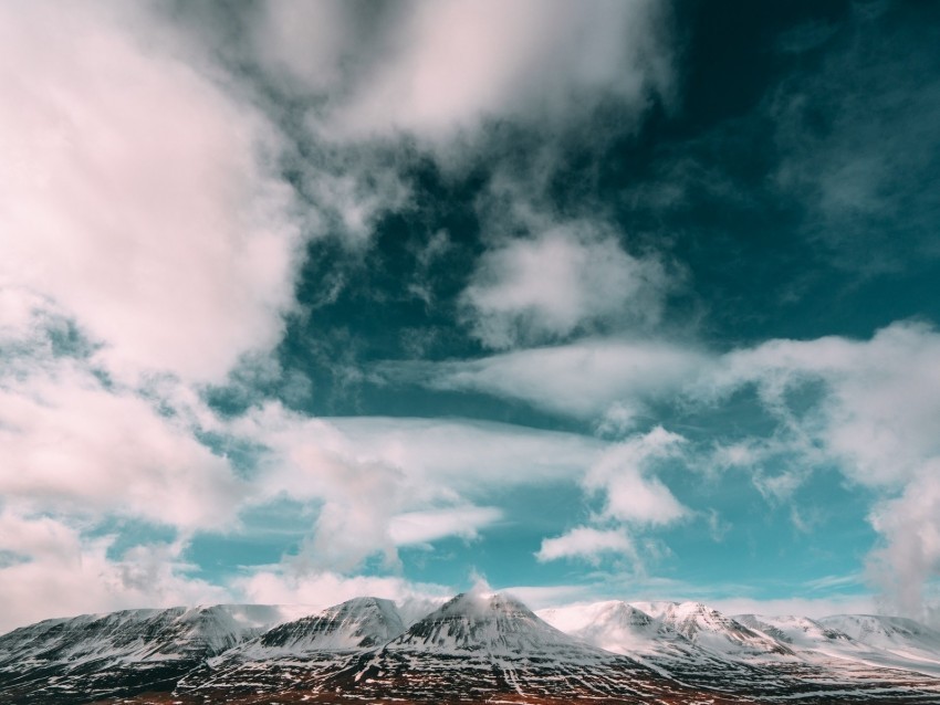 mountains clouds sky iceland Isolated Design Element in HighQuality Transparent PNG