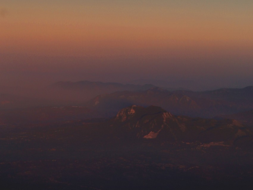 mountains fog height dusk moon HighQuality Transparent PNG Isolated Art