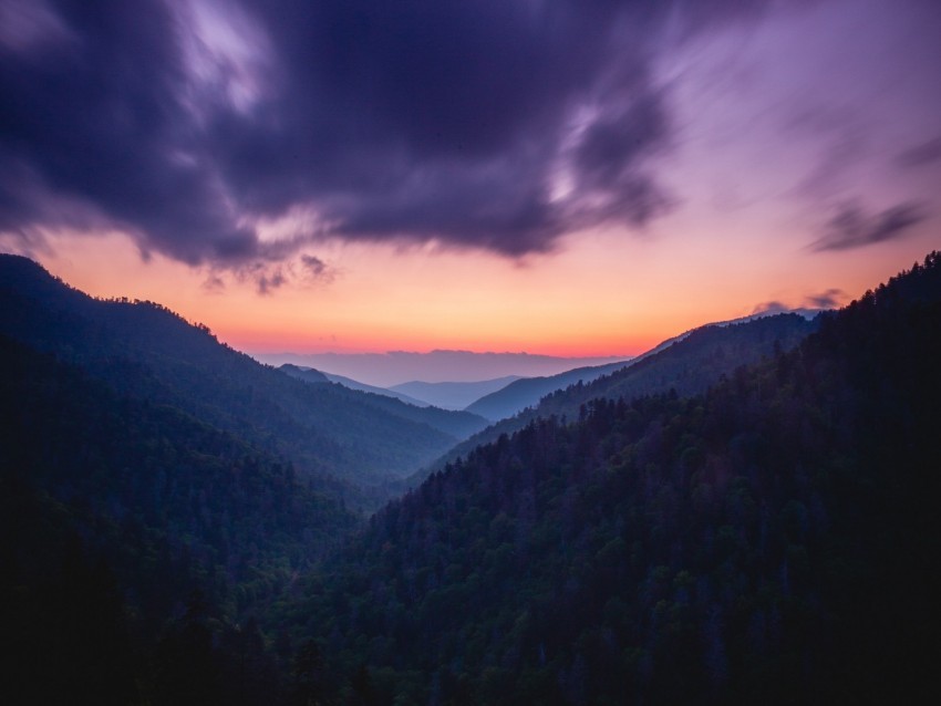 mountains fog twilight clouds landscape Alpha channel PNGs