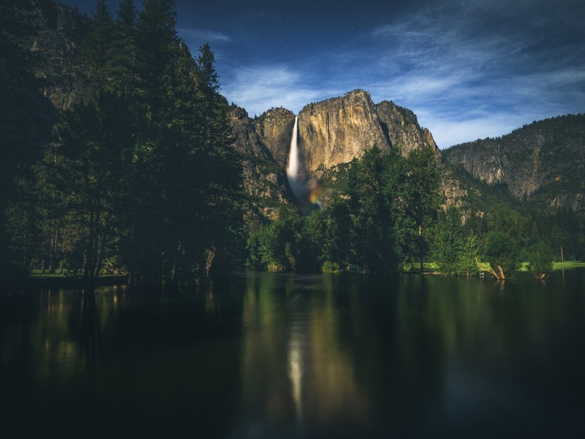 mountains lake landscape evening sky Transparent PNG Isolated Artwork 4k wallpaper