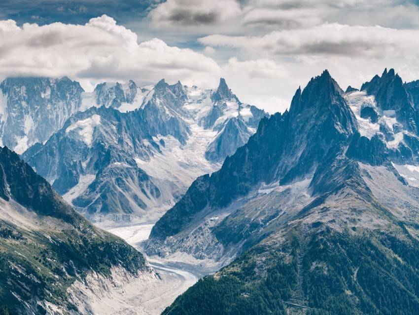 mountains peaks aerial view road chamonix france Free PNG images with alpha transparency
