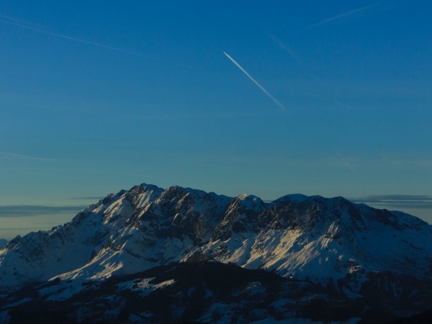 mountains peaks aerial view twilight sky Isolated Character in Clear Background PNG