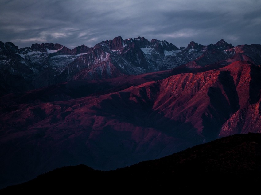 mountains peaks fog night snowy usa Isolated Graphic on Clear PNG 4k wallpaper