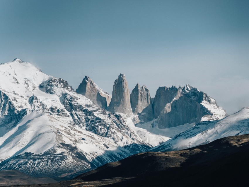 mountains rocks snowy landscape PNG photo with transparency 4k wallpaper