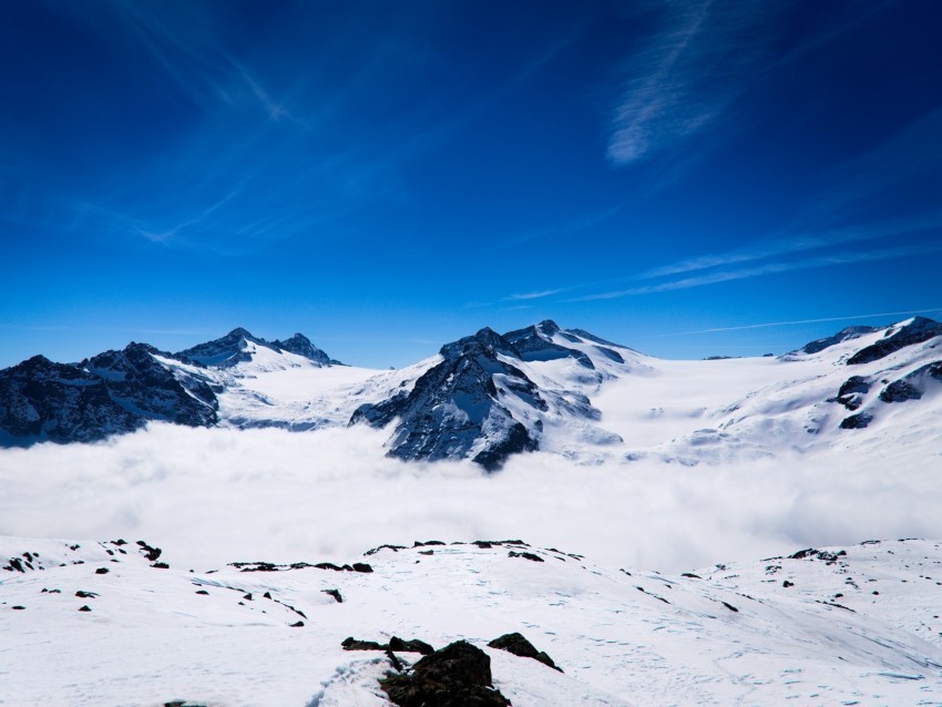 mountains snow peak snowy landscape Isolated PNG on Transparent Background