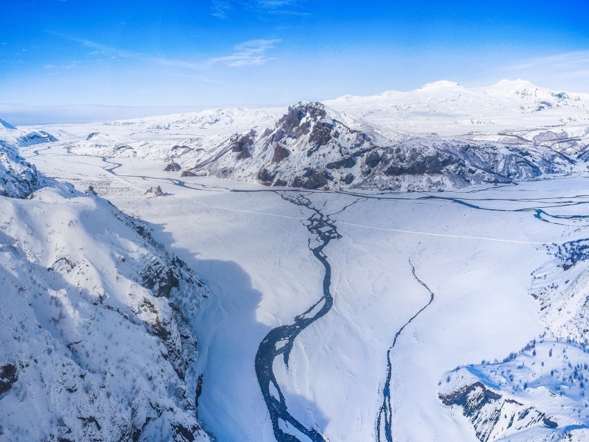 mountains streams snowy frozen height PNG Image Isolated with Transparency