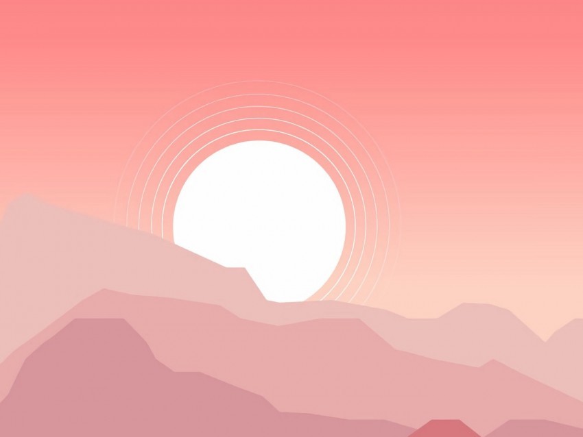 mountains sunset landscape vector art Isolated Icon in Transparent PNG Format 4k wallpaper