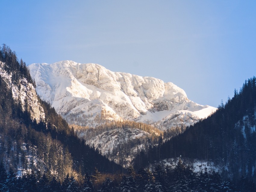 mountains trees snow peak sky Transparent PNG images for printing 4k wallpaper