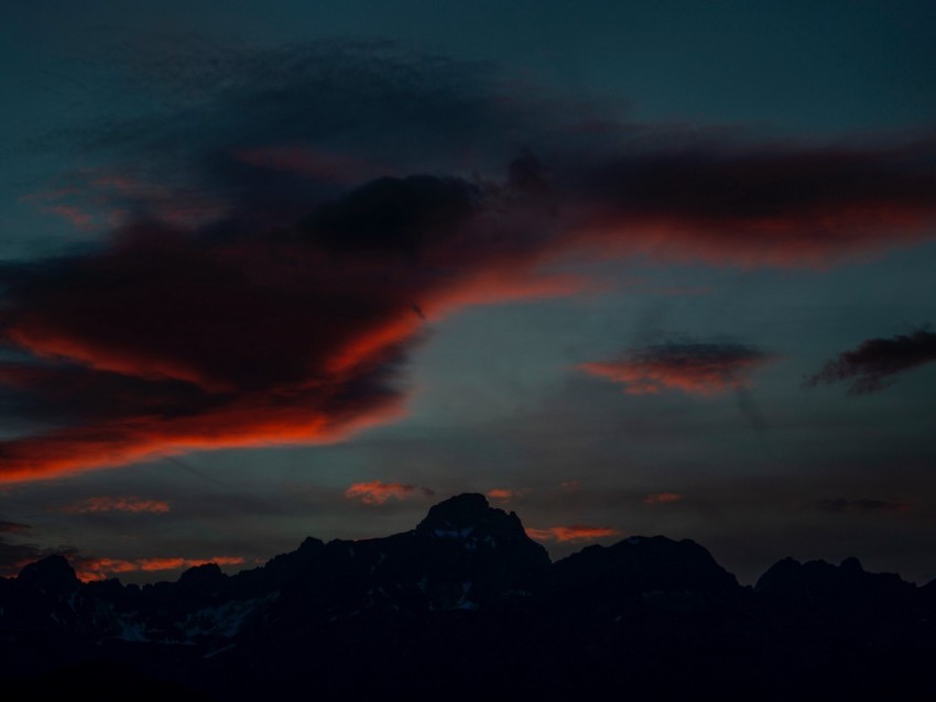 mountains twilight dark sky clouds Free download PNG images with alpha channel diversity