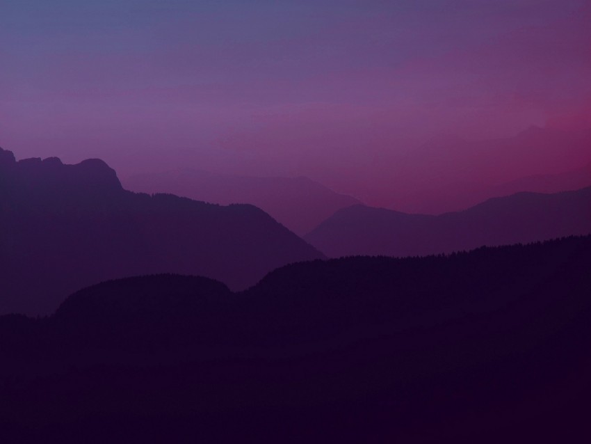 mountains twilight landscape dark purple Clear background PNG graphics 4k wallpaper