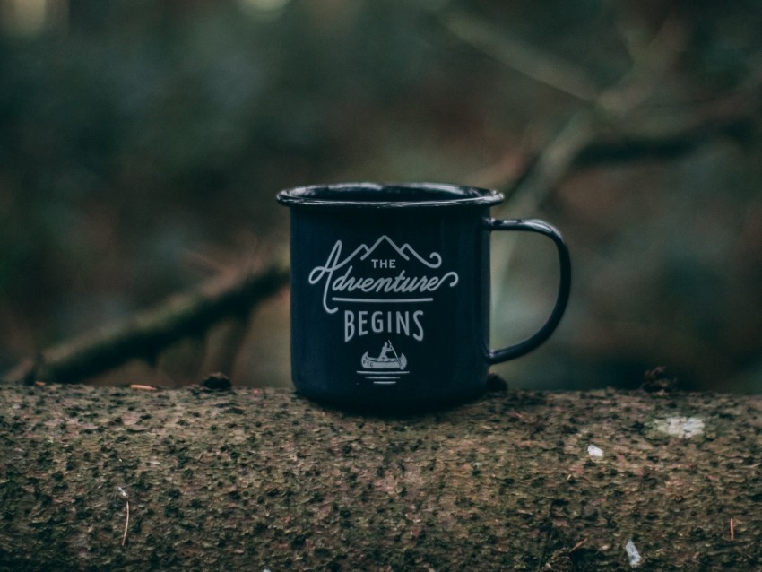 mug camping travel Alpha channel transparent PNG 4k wallpaper