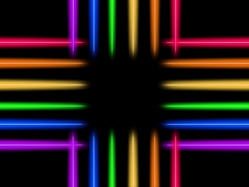neon line glow colorful iridescent Clear Background PNG Isolated Subject