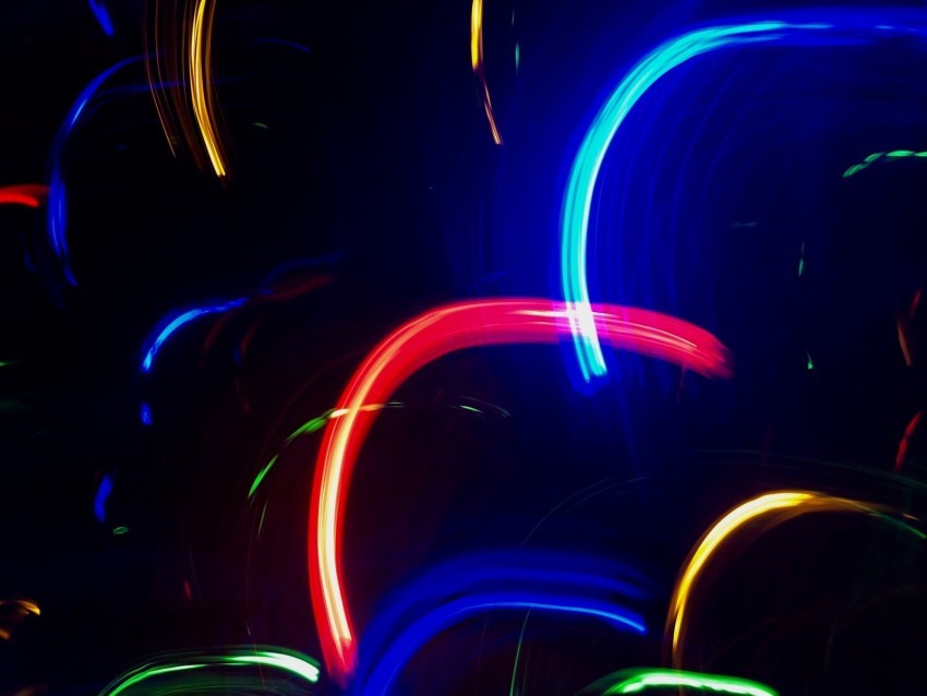 neon line lights colorful arc Isolated Item in HighQuality Transparent PNG 4k wallpaper