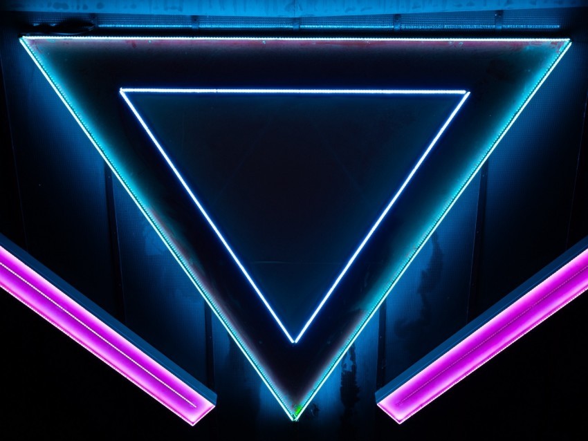 neon shape triangle PNG images with transparent canvas assortment