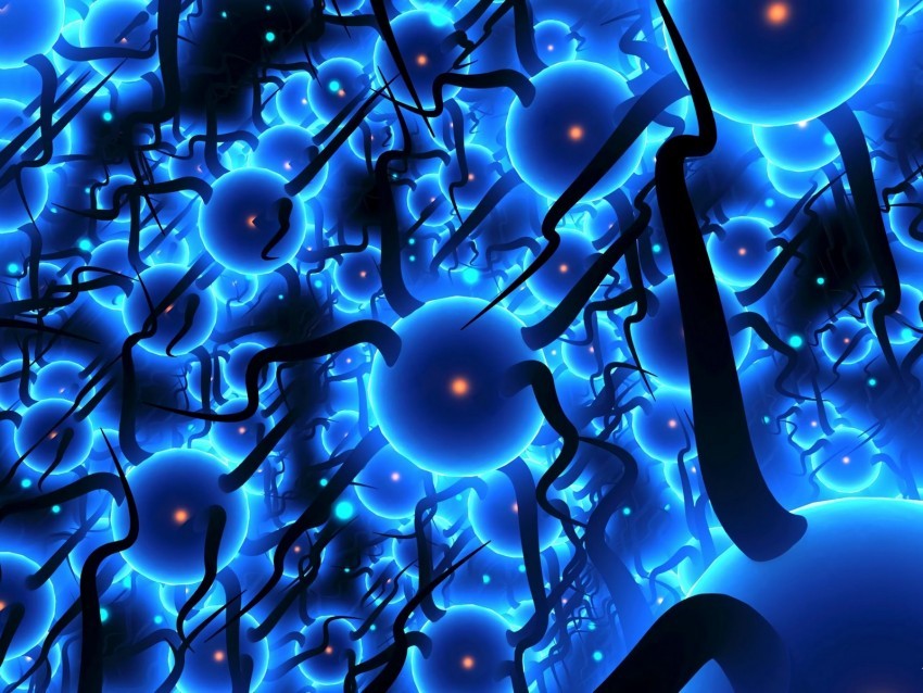 neurons network tangled glow abstraction PNG graphics 4k wallpaper