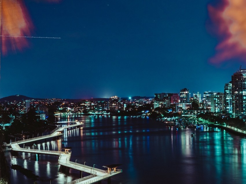 night city city lights branches aerial view australia PNG images with clear cutout