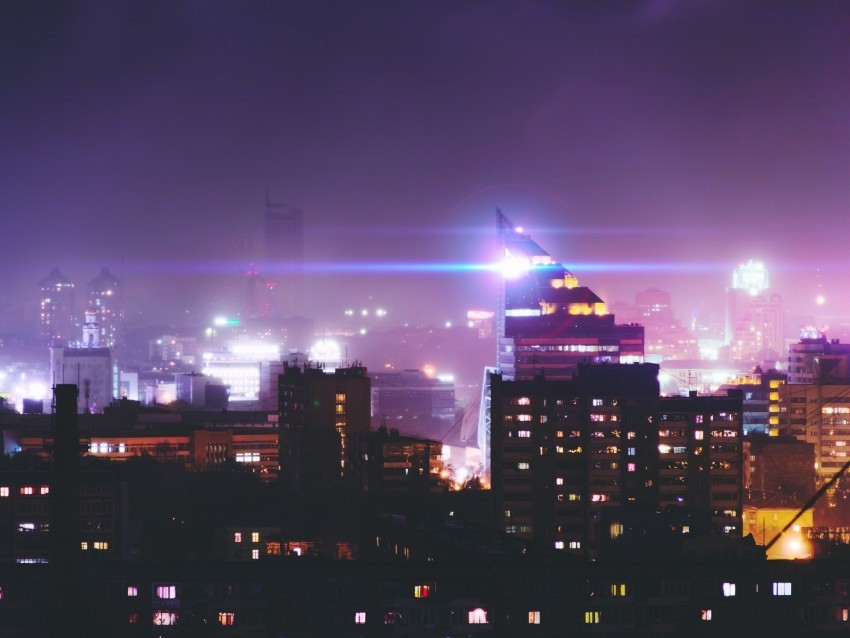 night city city lights skyline yekaterinburg russia HighResolution Isolated PNG Image