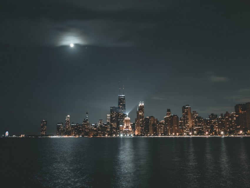 night city lake panorama buildings architecture PNG Image with Clear Isolation