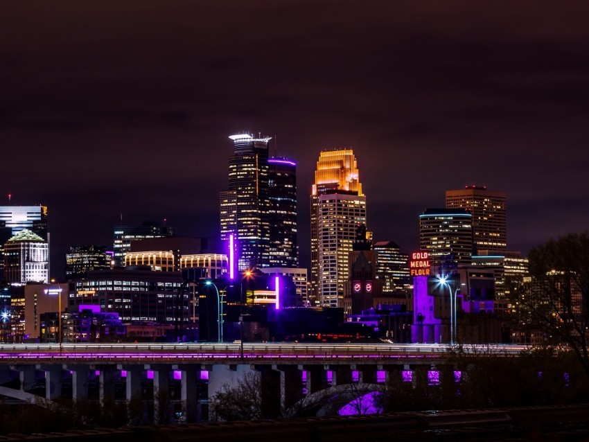 night city panorama architecture city lights minnesota PNG images with transparent elements pack 4k wallpaper