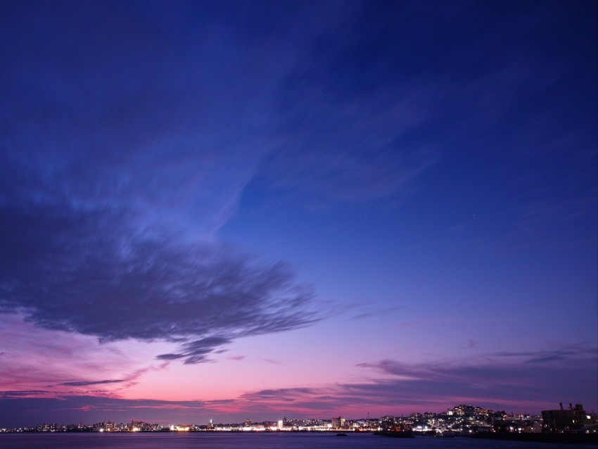 night city panorama horizon sunset hyogo japan Clear image PNG
