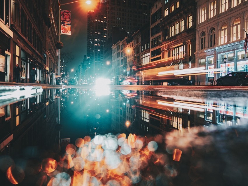 night city street glare bokeh light Free PNG images with alpha transparency